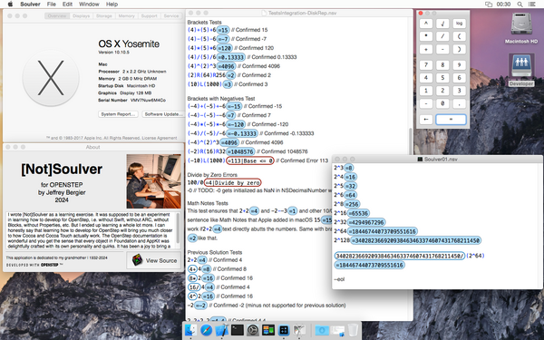 MathEdit running on OS X Yosemite