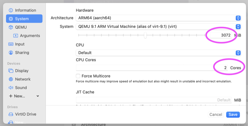 UTM System Settings